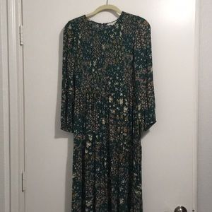 AE GREEN FLORAL MAXI DRESS